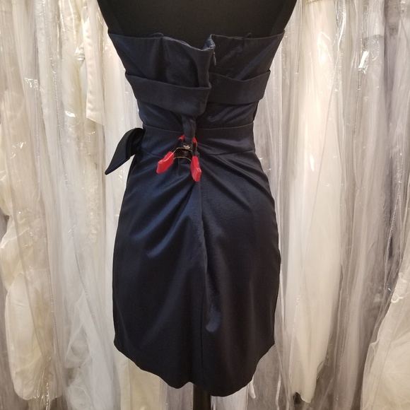 Navy Blue Mini Dress - Picture 3 of 4